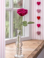 Sjaal met Verhaal Bloem Roos Bordeaux vilt- Nepal