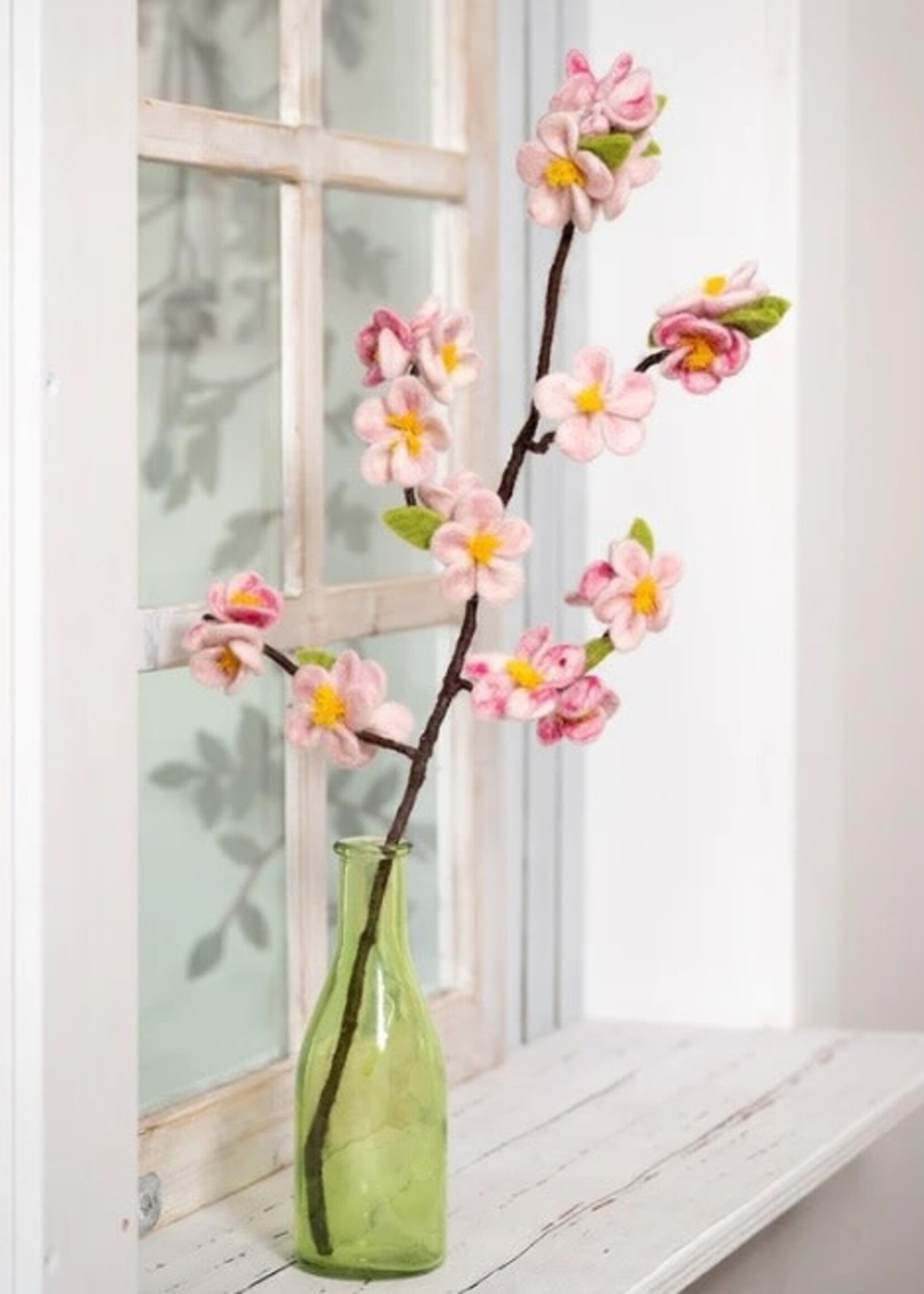 Sjaal met Verhaal Bloem Appelbloesem vilt - Nepal