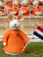 Sjaal met Verhaal Decoratie muis/eierwarmer met Nederlandse vlag - Nepal