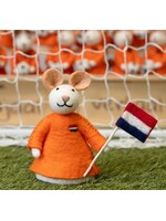 Sjaal met Verhaal Decoratie muis/eierwarmer met Nederlandse vlag  vilt - Nepal