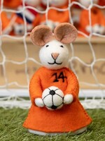 Sjaal met Verhaal Decoratie muis / eierwarmer met voetbal - Nepal