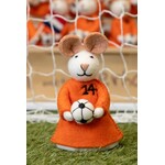 Sjaal met Verhaal Decoratie muis / eierwarmer met voetbal vilt - Nepal