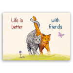 Zintenz Ansichtkaart Life is better with friends TL16