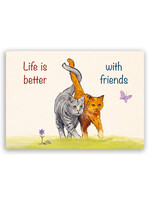 Zintenz Ansichtkaart Life is better with friends TL16