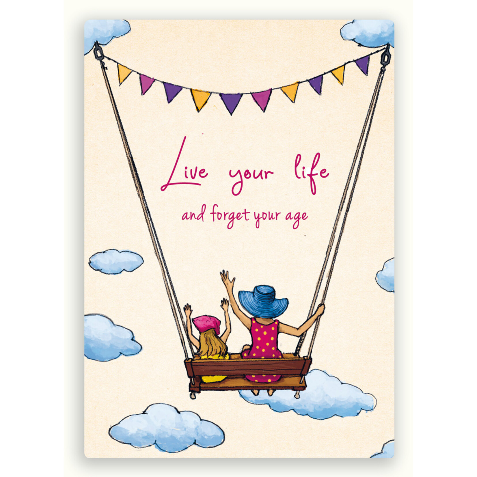 Zintenz Ansichtkaart Live your life and forget your age TL59*