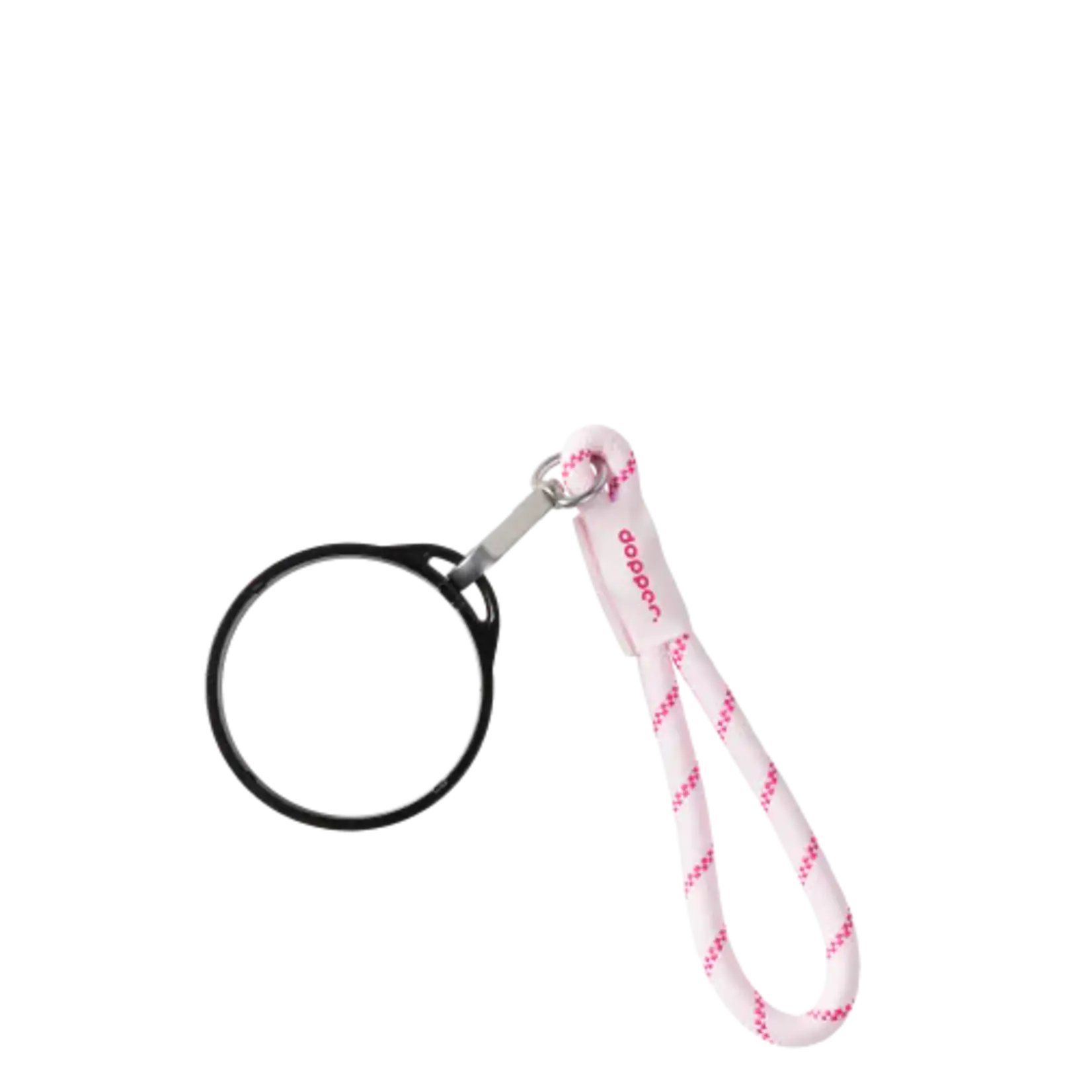 Dopper Dopper Wrist Cord White en ring Cherry Pink