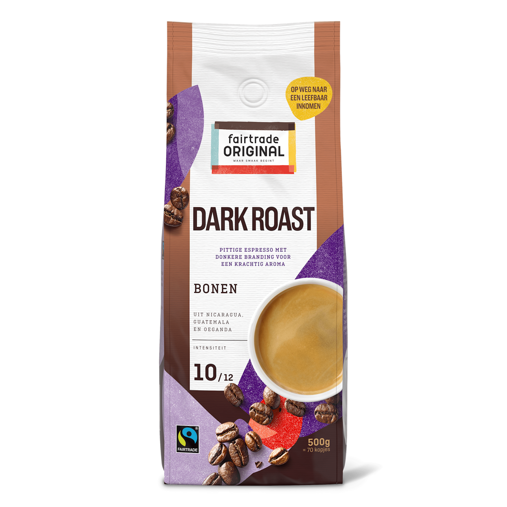 Fair Trade Original Fairtrade Original Dark Roast  10 Espresso koffiebonen 500 gr.