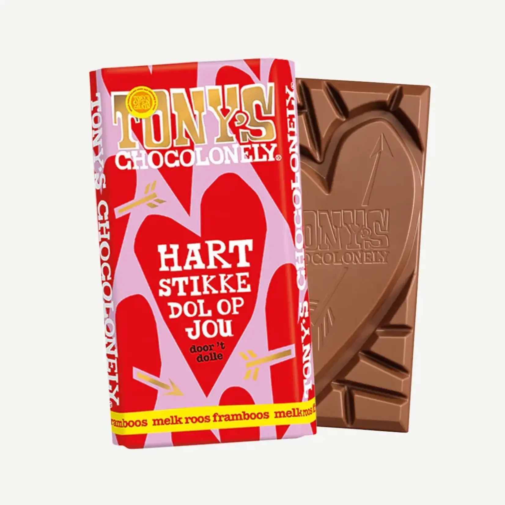 Tony's Chocolonely Nederland Tony Recht uit mijn chocohart /hartstikke dol op jou 180gr