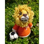 Sjaal met Verhaal VO  decoratie Leeuw met voetbal - Nepal