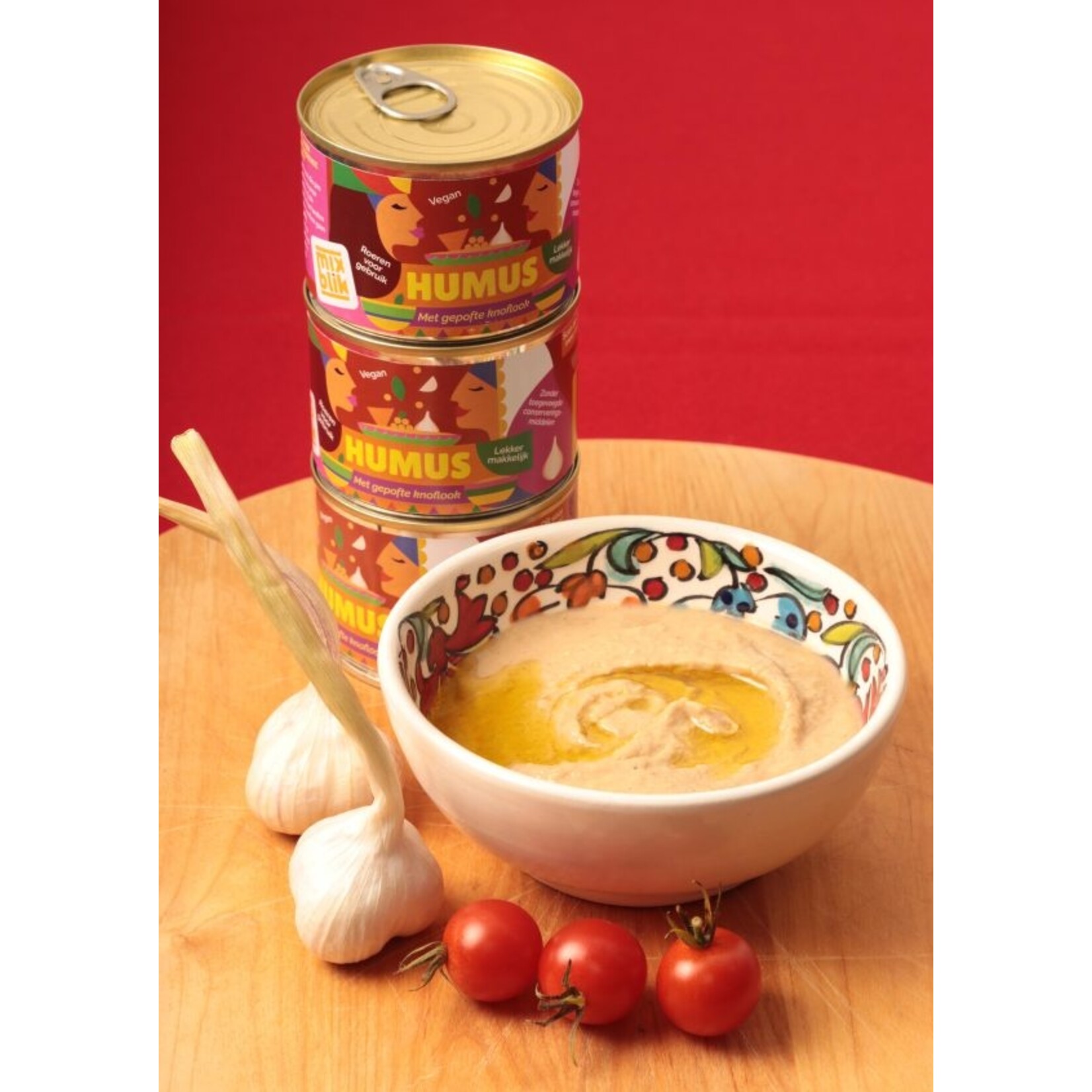 Mixblik Mixblik Humus met gepofte knoflook