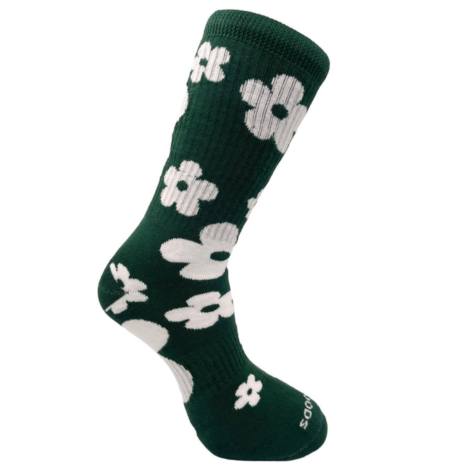 Good Company !Wandelsokken  Let's do Goods Walking Flowers - Dark green mt 39-42