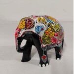 Wilma's Wereld Geluksolifant, 10 cm batikpatroon - Sri lanka