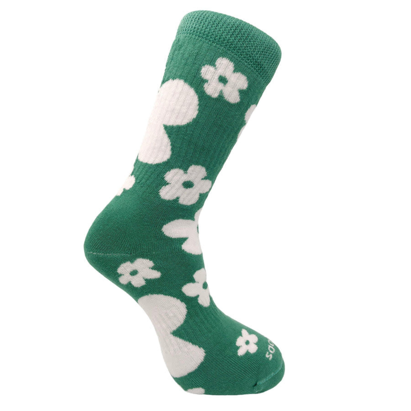 Let's do Goods Wandelsokken  Let's do Goods Walking  Flowers - Light green mt 39-42