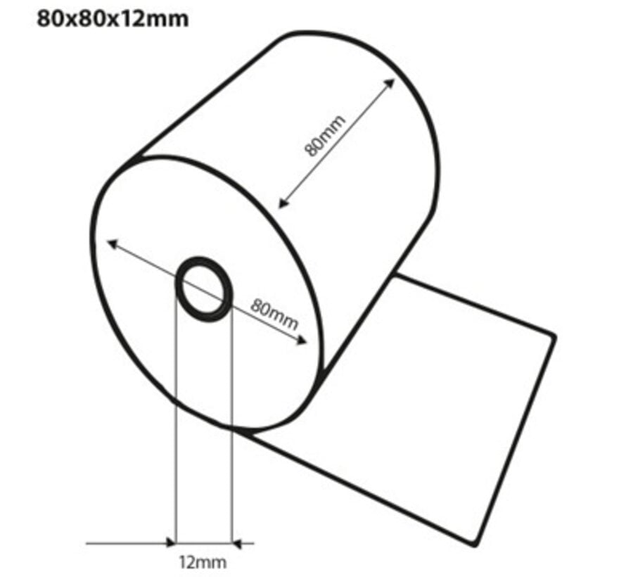 rouleaux thermiques 80x80x12- - 20pcs