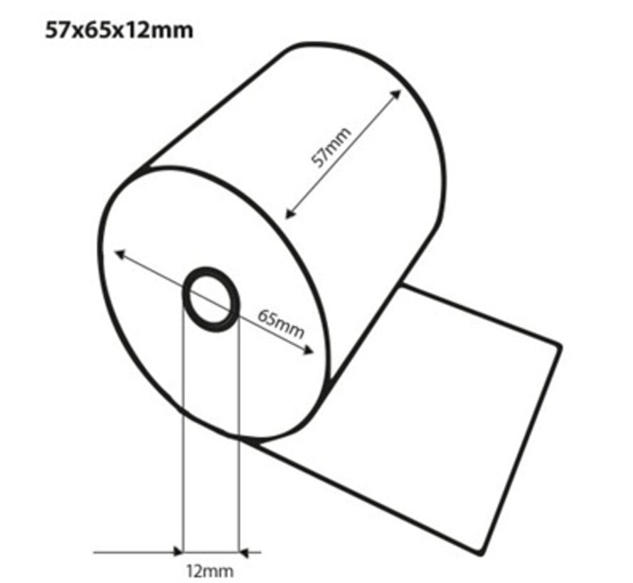 Bobine Thermique 57x65 (50m)x12 mm