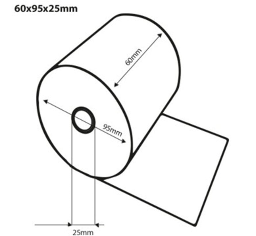 Bobine Thermique 60x95x25 mm - 36pcs