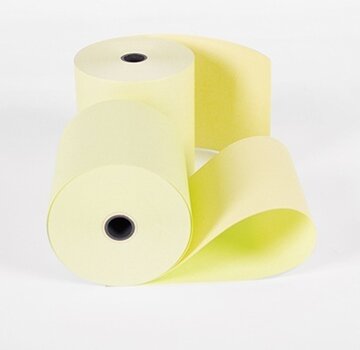 Rouleaux de caisse jaune sans bois 76x70x12 mm