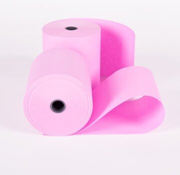 Rouleaux de caisse rose sans bois 76x70x12 mm