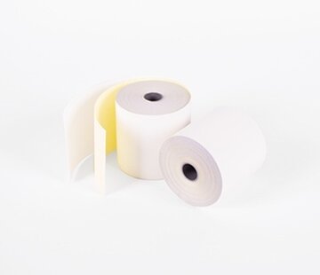 Rouleaux de caisse Rouleaux Duplo blanc/jaune 57x57x12 mm