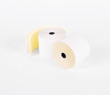 Rouleaux de caisse Rouleaux Duplo blanc/jaune 57x70x12 mm