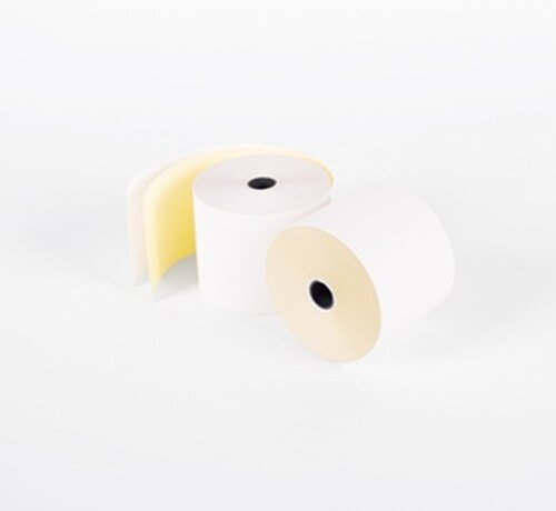 Rouleaux de caisse Rouleaux Duplo blanc/jaune 57x70x12 mm