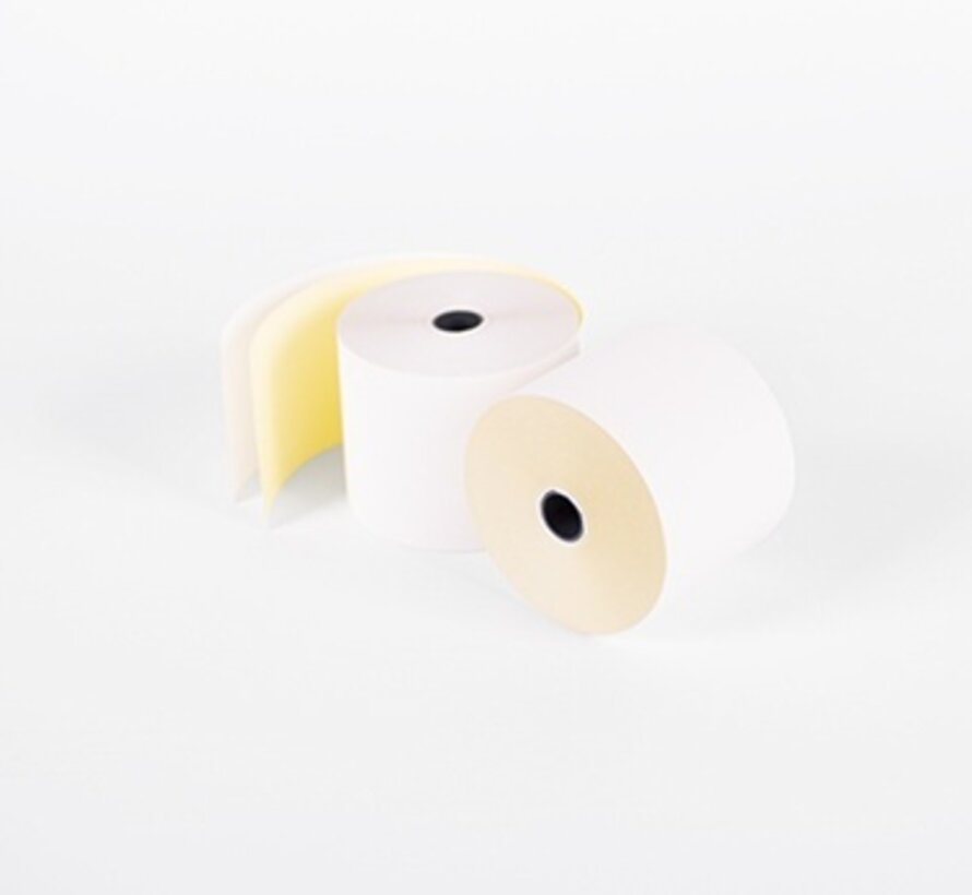 Rouleaux de caisse Rouleaux Duplo blanc/jaune 57x70x12 mm