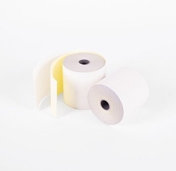 Rouleaux de caisse Rouleaux Duplo blanc/jaune 76x70x12 mm