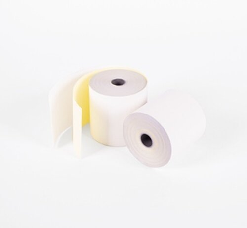 Rouleaux de caisse Rouleaux Duplo blanc/jaune 76x70x12 mm