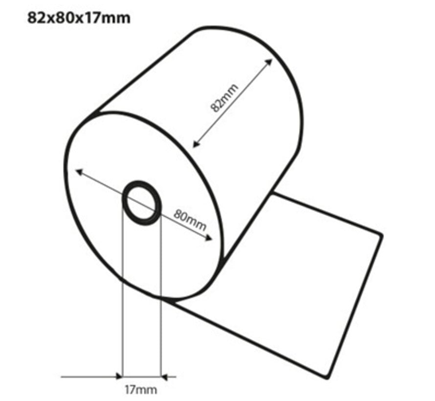 Rouleaux de caisse Duplo blanc/blanc 82x80x17mm - 20pcs/ds