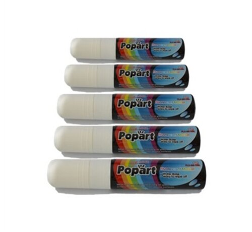 Marqueurs craie Popart 15mm - Blanc (5 pièces)