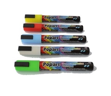 Popart Marqueurs craie 5mm - 5 couleurs