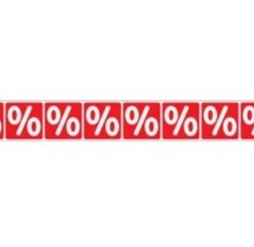 Banderole autocollante pourcentage '%' horizontal