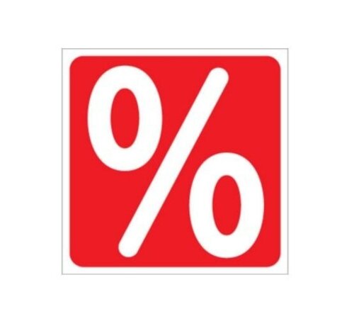 Sticker de vitrine pourcentage '%'