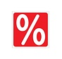 Sticker de vitrine pourcentage '%'