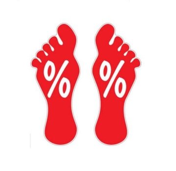 Autocollant de sol '%'