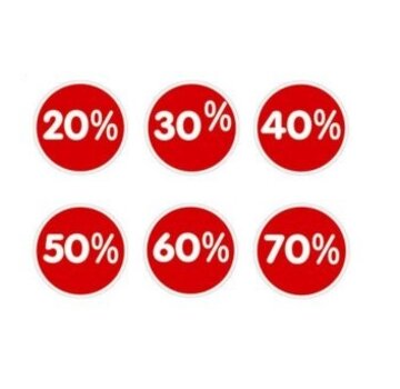 Sticker Vitrine Réduction sur les autocollants