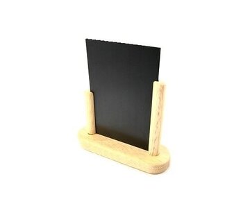 Porte-menu de table cadre bois coloris craie  A5 vierge