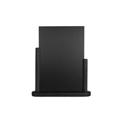 Porte-menu de table cadre bois coloris craie  A6 - noir