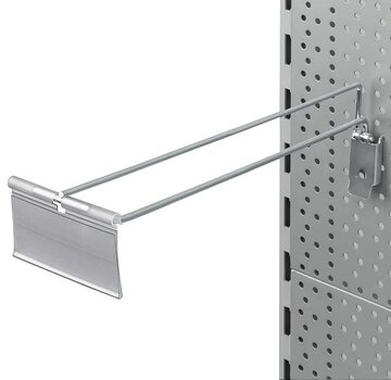 Tête de broche individuelle pour panneau perforé avec porte-étiquette