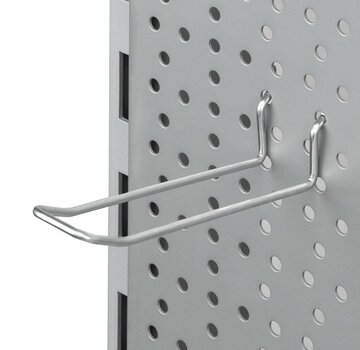 Tête de broche pour panneau perforé, sans étrier métallique.