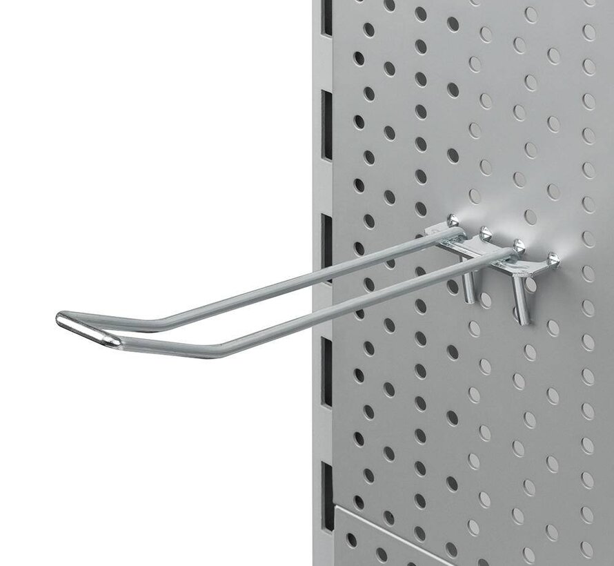 Tête de broche double pour panneau perforé avec plaquette de tôle