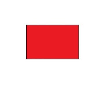 BLITZ étiquettes prix 26x16 rouge rectangle -  36 rouleaux