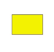 BLITZ étiquettes prix 26x16 fluor jaune rectangle - 36 rouleaux