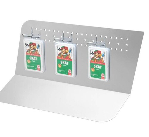 Présentoir comptoir en panneaux perforés