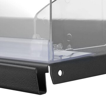 Rail séparateur PEK avec logement pour façade en méthacrylate