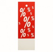 Etiquette à trou % rouge/blanc 28x78mm (1000)