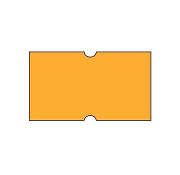 Etiquettes de prix 21x12 fluor orange Universel - 50 rouleaux