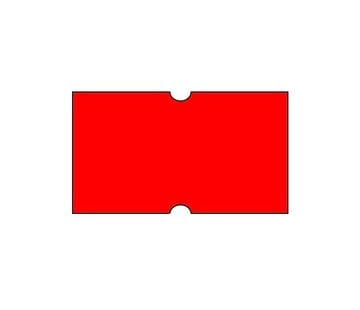 Etiquettes de prix 21x12 rouge fluorescent Universel - 50 rouleaux