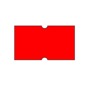 Etiquettes de prix 21x12 rouge fluorescent Universel - 50 rouleaux