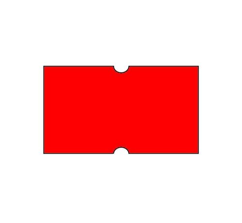 Etiquettes de prix 21x12 rouge fluorescent Universel - 50 rouleaux